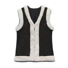 Women Flocking Faux Fur Sleeveless Vest Jacket Feminino Leather Patchwork Warm Waistcoat Colete Coats Outwear NW