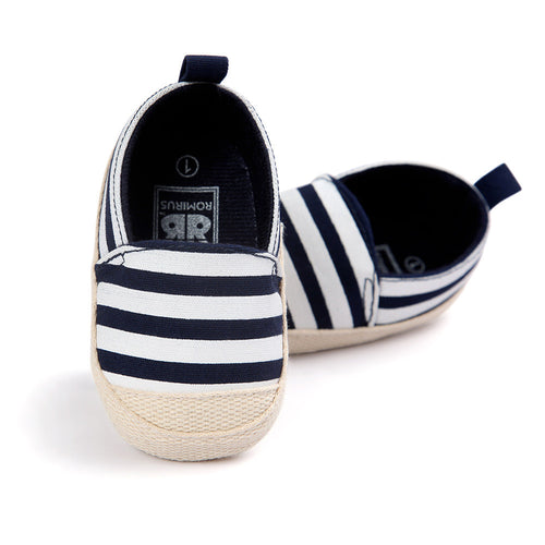 Baby Boy First Walkers Fashion Striped Canvas Baby Girl shoes Baby Shoes YTM NW