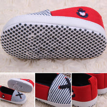 Baby Boy Girls Soft Sneaker Sole Crib Canvas Casual Shoes Red Blue 0-12M NW