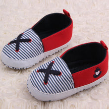 Baby Boy Girls Soft Sneaker Sole Crib Canvas Casual Shoes Red Blue 0-12M NW