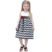 Baby Flower Kids Dress Princess Girl Dress Striped Party Costume For Girls Dresses Children Clothing Lisa's Store NW