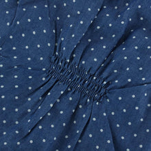Baby Girl Kid Denim Shirt Long Sleeve Polka Dots Blue Cowboy Lapel Blouse 2-7Y NW