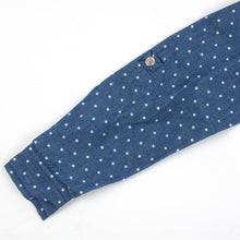 Baby Girl Kid Denim Shirt Long Sleeve Polka Dots Blue Cowboy Lapel Blouse 2-7Y NW