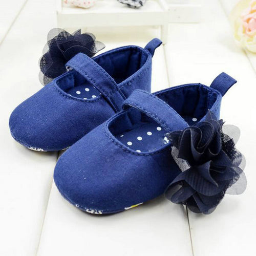 Baby Girl Lovely Rose Flower Crib Shoes Infant Soft Sole Toddler Prewalker NW