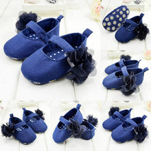 Baby Girl Lovely Rose Flower Crib Shoes Infant Soft Sole Toddler Prewalker NW
