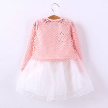Baby Girl Party Pageant One Piece Tulle Dress Long Sleeve Floral Bow Coat Clothing Set NW