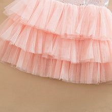 Baby Girl Layered Tutu Dress Kids Sleeveless Hollow Out Back Bow Sequined Dresses Children Clothing NW