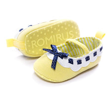 Baby Girls Bowknot Princess Crib Shoe Anti-Slip First Walkers 11 12 13 Soft Soled Shoes NW