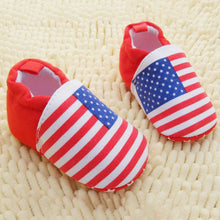 Baby Girls Boys Red White Stripes Crib Shoes Soft Sole Infants Shoes Prewalker NW
