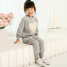 Baby Girls Clothing Sets Kids Long Sleeve Tops T-shirts Pants Heart Outffits Homewear Clothes Set NW
