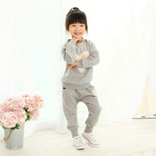 Baby Girls Clothing Sets Kids Long Sleeve Tops T-shirts Pants Heart Outffits Homewear Clothes Set NW