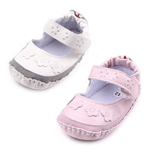 Baby Girls Shoes Soft Baby PU Leather Sneakers Cute Toddle flower princess shoes pink white NW