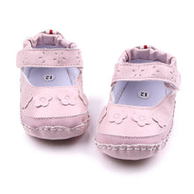 Baby Girls Shoes Soft Baby PU Leather Sneakers Cute Toddle flower princess shoes pink white NW