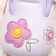 Baby Infant Girl Embroidery Flower PU Leather Shoes Toddler Soft Sole Crib Shoes NW