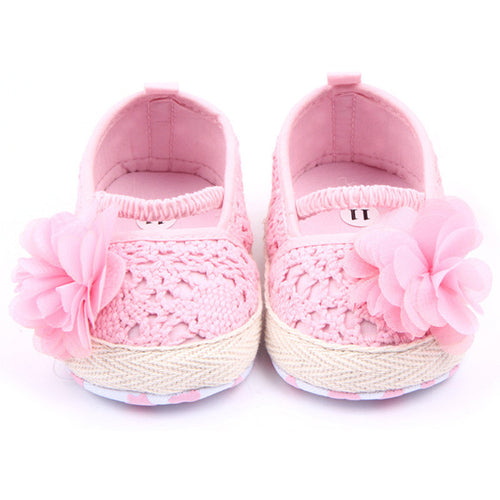 Baby Infant Girl Soft Sole Anti-slip Crochet Knit Newborn Breathable Knitting Fretwork Slip-on Shoes 0-12M NW