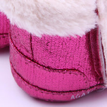 Baby Infant Girls PU Leather Booties Warm Furry Soft Todder Boots Shoes NW