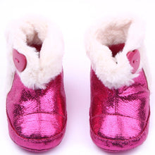 Baby Infant Girls PU Leather Booties Warm Furry Soft Todder Boots Shoes NW