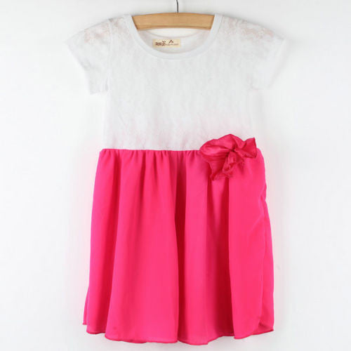 Baby Kid Girls Dress Princess Dresses Toddler T-Shirt Tutu Dress 2-7 Y NW