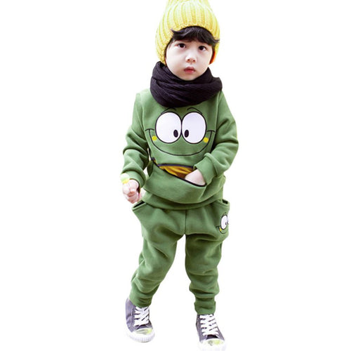 Baby Kids Girls Boys Smile Face Sweatshirt Suit Outfits Set Costume Tops 2-6Y NW