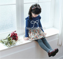 Baby Kids Girls Long Sleeve Cotton Shirt Big Bow Ruffle Sleeve T-shirt Tops 2-7YFree ping NW