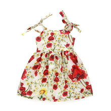 Baby Kids Girls Princess Vest Dress Floral Sleeveless Print Pattern Pleated Beach Dresses 1-7Y NW