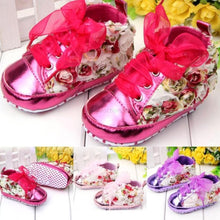Baby Kids Girls Rose Flower Shoes Lace Soft Sole Casual Toddler Shoes Prewalkers NW