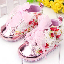 Baby Kids Girls Rose Flower Shoes Lace Soft Sole Casual Toddler Shoes Prewalkers NW