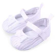 Baby Shoes First Walkers Toddler Girl Silk Bowknot Fold Upper Shoes Soft Sole Sneakers 0-12M NW