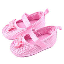 Baby Shoes First Walkers Toddler Girl Silk Bowknot Fold Upper Shoes Soft Sole Sneakers 0-12M NW