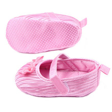 Baby Shoes First Walkers Toddler Girl Silk Bowknot Fold Upper Shoes Soft Sole Sneakers 0-12M NW