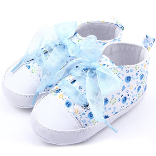 Baby Shoes Girls Cotton Floral Infant Soft Sole Baby First Walker Toddler Shoes 0-12 Months NW