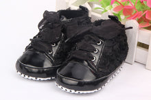 Baby Shoes Girls Toddler Soft Sole with Rose Flowers children shoes Infant Lace Shoes NW