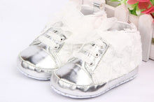 Baby Shoes Girls Toddler Soft Sole with Rose Flowers children shoes Infant Lace Shoes NW
