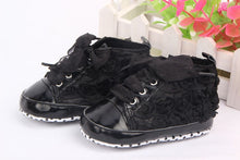 Baby Shoes Girls Toddler Soft Sole with Rose Flowers children shoes Infant Lace Shoes NW