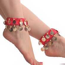 Belly Dance Anklet Accessories Chiffon Coins Foot Chain Indian Gypsy Ankle Chain NW