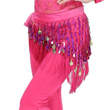 Belly Dance Hip Skirt Scarf Wrap Waist Belt Three Layers Gold Coins Sequins S52 NW