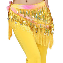 Belly Dance Hip Skirt Scarf Wrap Waist Belt Three Layers Gold Coins Sequins S52 NW