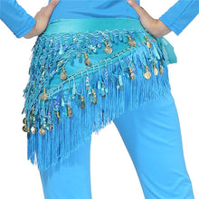 Belly Dance Hip Skirt Scarf Wrap Waist Belt Three Layers Gold Coins Sequins S52 NW