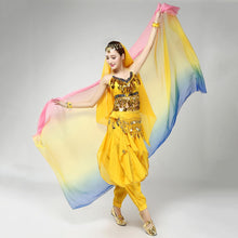 Belly Dancing Veil Gradient Colorful Imitation Silk Soft Shawl Veil 6 colors VU292 NW