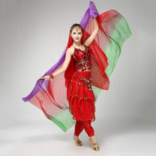 Belly Dancing Veil Gradient Colorful Imitation Silk Soft Shawl Veil 6 colors VU292 NW