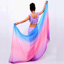 Belly Dancing Veil Gradient Colorful Imitation Silk Soft Shawl Veil 6 colors VU292 NW