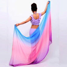 Belly Dancing Veil Gradient Colorful Imitation Silk Soft Shawl Veil 6 colors VU292 NW