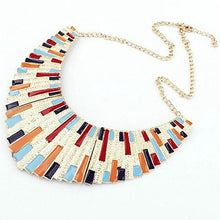 Big Colorful Torques Enamel Statement Choker Pendant Necklace Link Chain Lady Necklaces NW