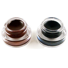 Black Brown 2in1 Waterproof Eye Liner Gel Eyeliner Shadow Cosmetic Makeup Brush Sets NW