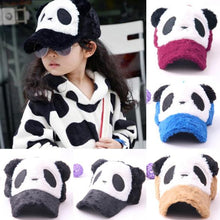 Brand New New Unisex Kids Girls Boys Panda Pattern Baseball Hat Plush Flat Cap 2-6Y NW