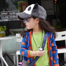 Brand New New Unisex Kids Girls Boys Panda Pattern Baseball Hat Plush Flat Cap 2-6Y NW