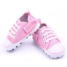 Casual Infant Baby Boy Girl Soft Sole Crib Shoes Newborn Non-slip Cotton Canvas Solid Lace-Up Sneaker NW