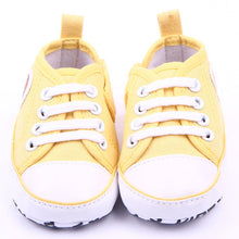 Casual Infant Baby Boy Girl Soft Sole Crib Shoes Newborn Non-slip Cotton Canvas Solid Lace-Up Sneaker NW