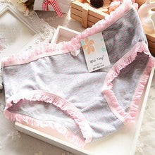 Casual Lady Briefs Women Multicolored Cotton Pleated Hem Panties Underwear Knickers LZH7 NW
