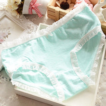 Casual Lady Briefs Women Multicolored Cotton Pleated Hem Panties Underwear Knickers LZH7 NW